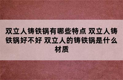 双立人铸铁锅有哪些特点 双立人铸铁锅好不好 双立人的铸铁锅是什么材质